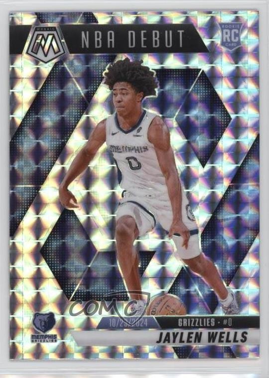 2024-25 Panini Mosaic NBA Debut Mosaic Prizm Jaylen Wells #260 Rookie RC 1jw2