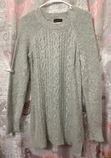 FENN WRIGHT MANSON Angora Sweater Cable Knit Long Sleeve Crew Neck Ribbed Sz XL
