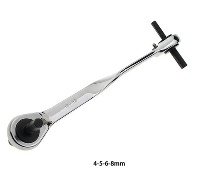 1PCS Ratchet Hex Wrench 4*5-6*8/ 6*8-10*12/ 10*12-14*17 Cr-Mo Ratchet Allen Key 
