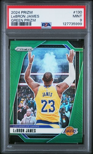 2024 Panini Prizm LeBron James [Green] #130 card