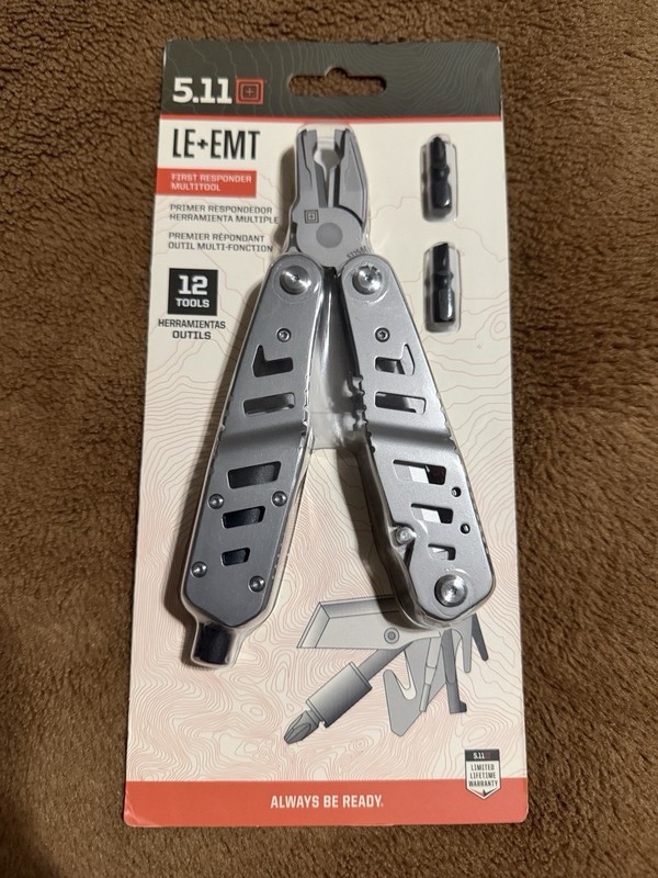 5.11 Tactical - LE+EMT Multitool | Color 988 (Tumbled Steel) Item 51150