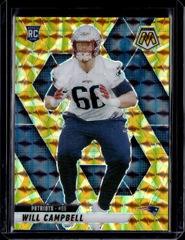 2025 Panini Mosaic #378 Will Campbell Mosaic Reactive Yellow