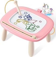 Magnetic Drawing Board, Toddler Girl Toys for 1-2 Year Old, Doodle Board Pink