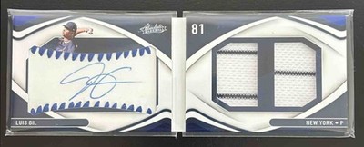2022 Absolute Luis Gil Rookie Booklet Signatures Blue /50 #108 RC Auto New York
