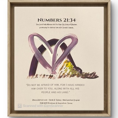 BLESSED#1177 Christian Fear Not! Series 8x10 Original Paper Abstract Art