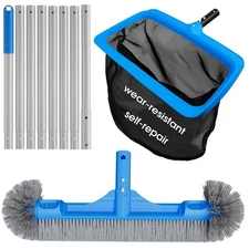 Pool Cleaning Kit Full Set - 17.5'' Self-Repair Pool Nylon Net Fine Mesh & 17...