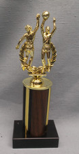 basketball trophy action male award black marble base