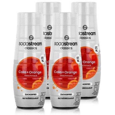 SodaStream Getränke-Sirup ohne Zucker Cola+Orange Geschmack 440ml (4er Pack)