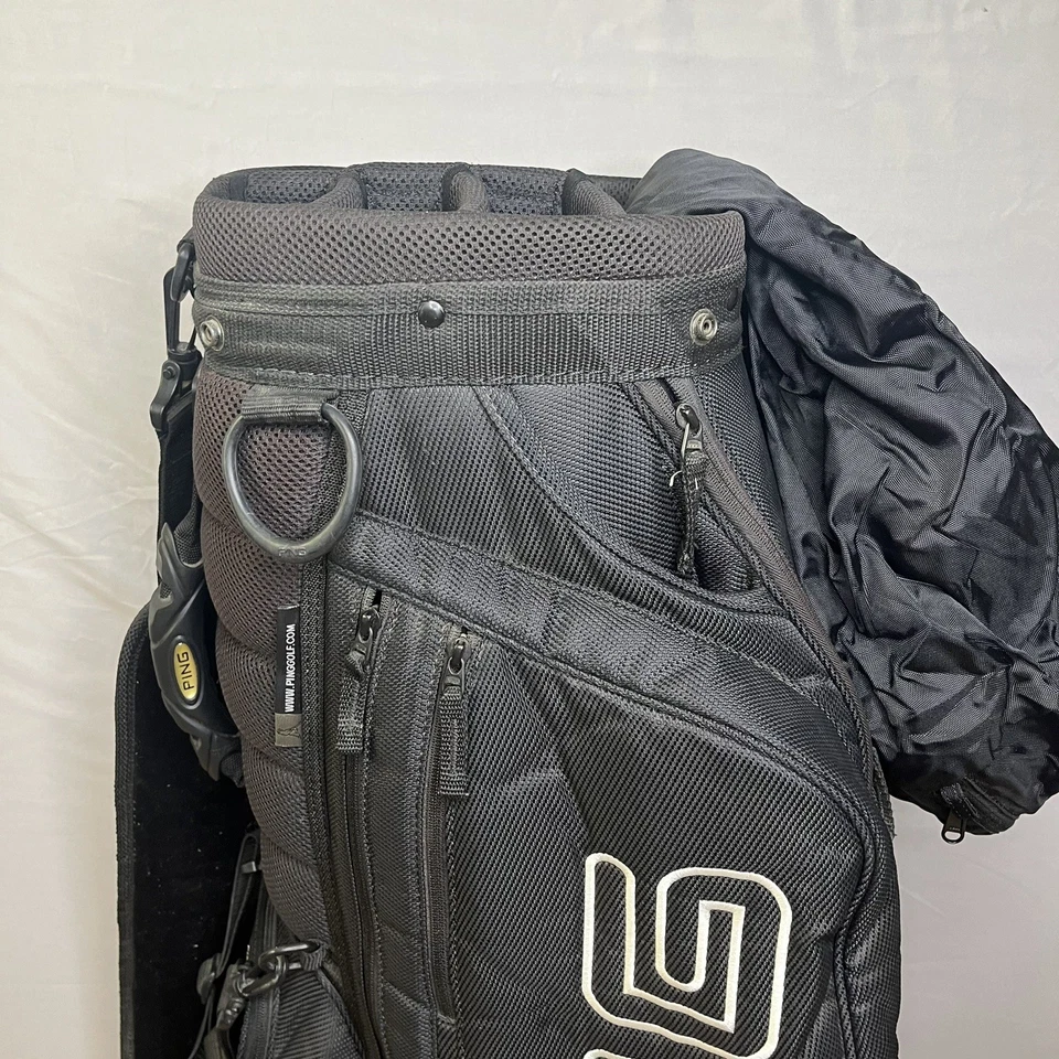 PING Retro Cart Bag 7-Way Dividers Golf Bag - Black - Image 2 of 4