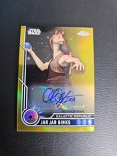 Ahmed Best as Jar Jar Binks 2023 Topps Chrome Star Wars Auto Gold #/99 #61