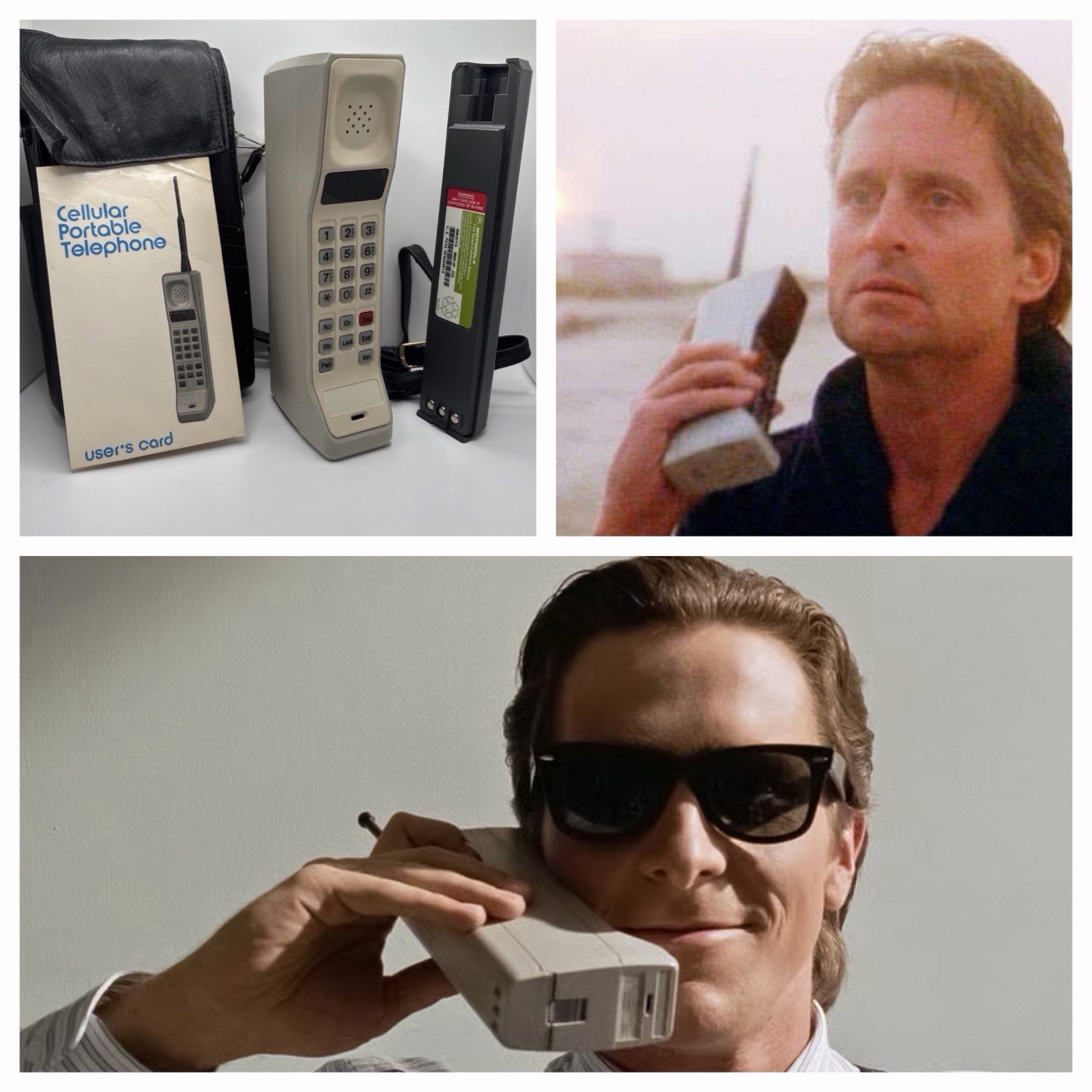 1987 Motorola DynaTAC 8200X Cellular Brick Phone American Psycho & Wall Street