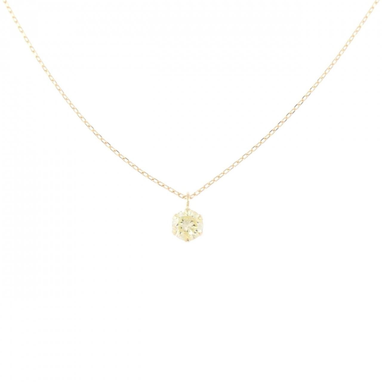 Authentic 18K Yellow Gold Diamond Necklace 0.21CT #246-000-455-1461