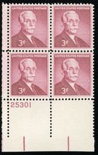 US - 1955 Andrew W Mellon - SC# 1072 Plate Block of 4 Mint NH OG