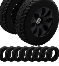 8 Pack Luggage Wheel Covers,Silicone Suitcase Wheel Protectors,(BLACK)