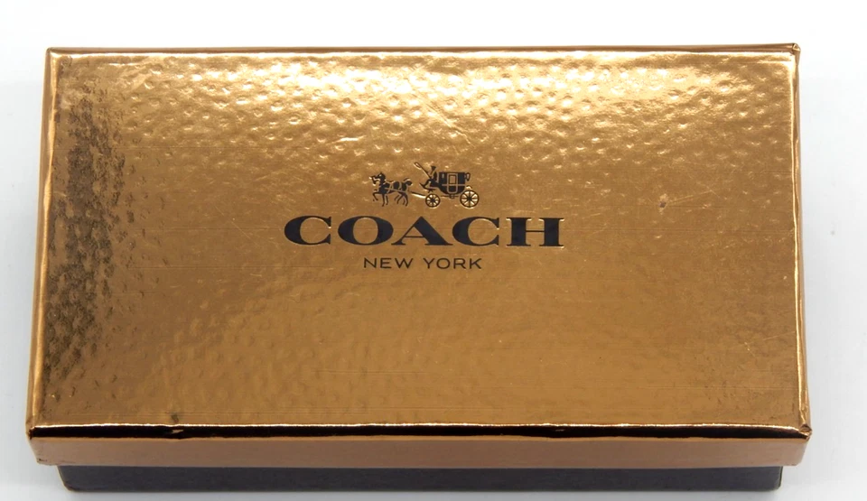 Coach Horse & Carriage Black Leather Photo Picture Frame Keychain With Box - Image 2 of 4