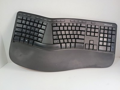 Microsoft Ergonomic Full size USB Wired Mechanical Keyboard Black Model 1878