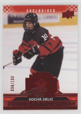 2022 Team Canada Juniors Pride of the Program UD Exclusives /100 Kocha Delic f5q