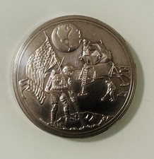Medaille Moon Landing 1969 Aldrin Armstrong Collins Silber 49,6 g