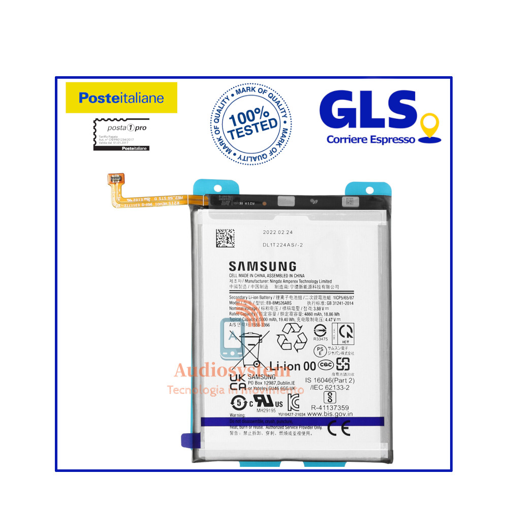 BATTERIA PILA ORIGINALE per SAMSUNG GALAXY M52 SM-M526 A23 5G A236B EB-BM526ABS