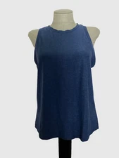ATHLETIC WORKS MOISTURE WICKING BUTTERCORE BLUE  RELAXED TANK TOP  SZ S*