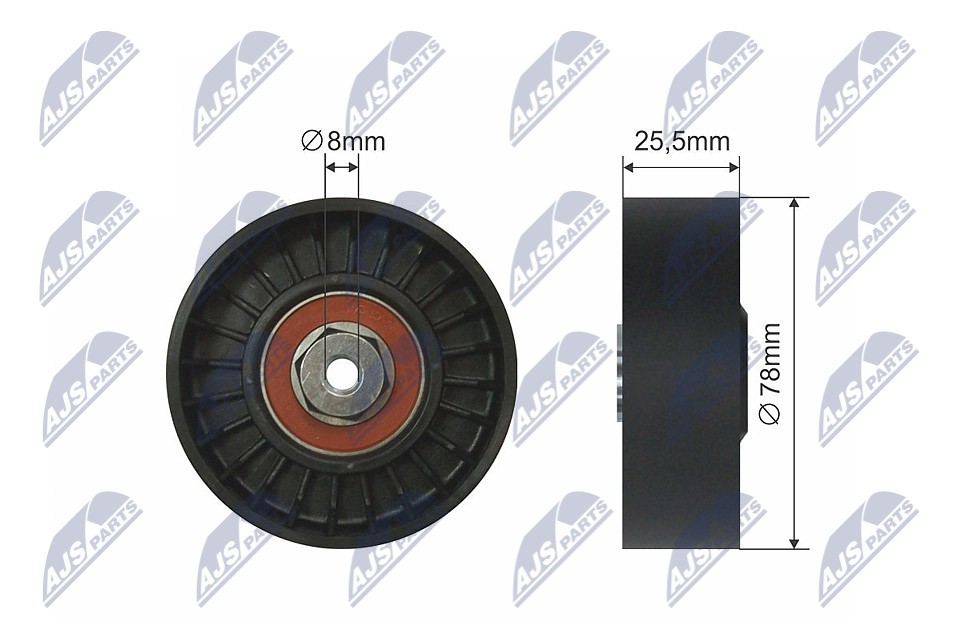 Fits NTY RNK-VW-004 PULLEY IDLER V-BELT