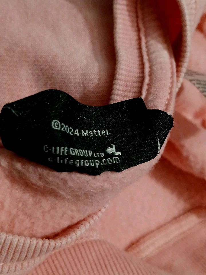 Sudadera Rosa Barbie Niñas Brillantes Letras Talla 10 Foto 4 de 4