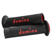 Griffgummi Domino Motorrad On Road A010 Schwarz-Rot Offenes Ende 120-125Mm (Paar