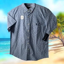 U.S. Polo Assn. XL Light Blue Button Down Short Sleeve Shirt. 100% Cotton.NWT