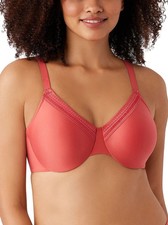 Wacoal Womens Perfect Primer Full Figure Underwire Bra 36C Mineral Red 855213