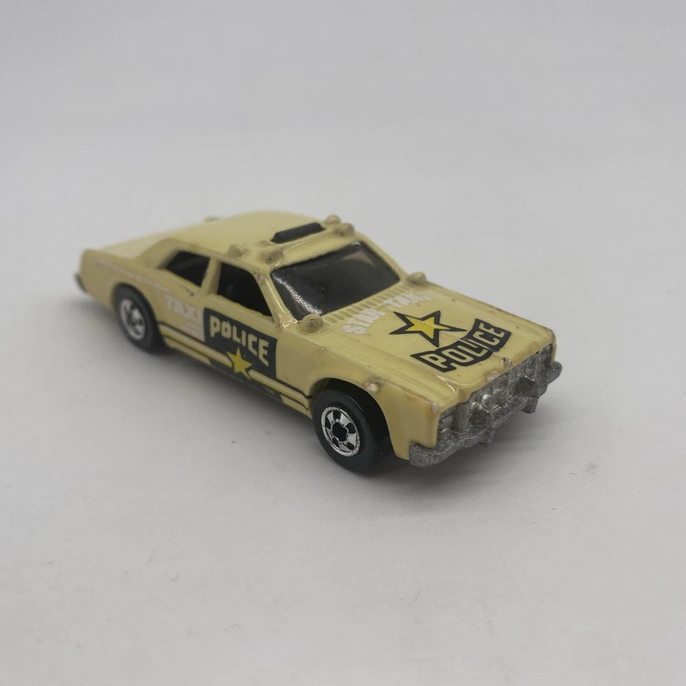 Vintage Mattel Hot Wheels Star Taxi Police Car Tan 1977 Loose - Image 2 of 4