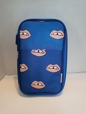 Yoobi Pencil Case Organizer Blue with Peach Color Lips