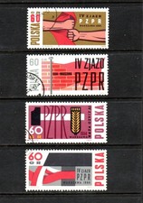 POLAND _ 1964  POLISH UNITED WORKERS PARTY  SET of 4 _ USED (cto) ____(921)
