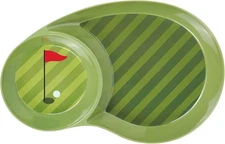 Golf-Themed Melamine Chip and Dip Snack Platter, 2-Section  Serving Tray