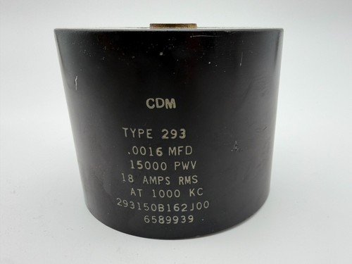 CDM Mica Capacitor 1600 pF 15000 PWV 18 Amps @1000KC Type 293