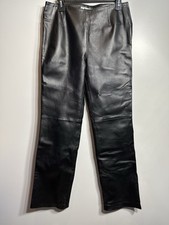 Vintage Clio Leather Pants Black Biker Moto Gothic Cosplay Lined Women  s Size 6