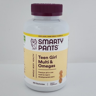 SmartyPants Teen Girl Multi & Omegas Multivitamin Gummies 120 Count Exp 06/15/26