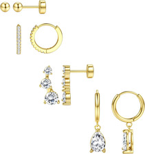 Small Hoop Earrings for Women - Hypoallergenic Surgical Steel Flat Back Earring