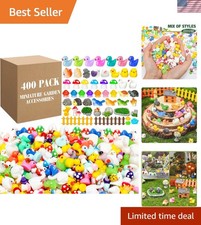 400 Pcs Christmas Mini Resin Animals Figures Bulk for Pranks Hide Crafts Resi...
