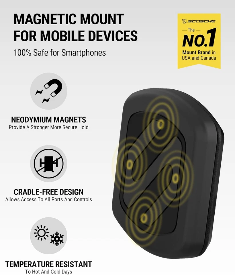 MAGDMB Magicmount Soporte Magnético para Teléfono para Coche, Salpicadero Soporte para Teléfono Celular con Foto 2 de 4