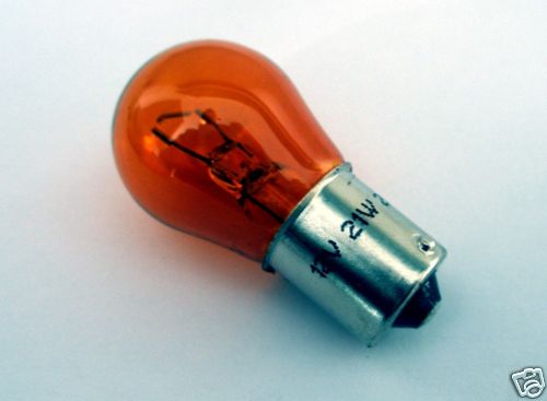 Bombilla 12V 21W Naranja para Intermitente Blanco BA15S 1156 Gegenüberliegende - Picture 1 of 2