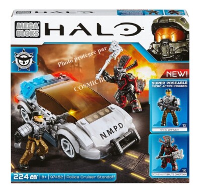 Mega Bloks - HALO Police Cruiser Standoff - 224 Pcs - car with two figures - NEW