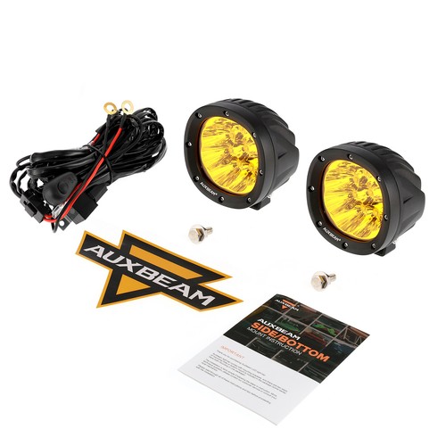 AUXBEAM 2 piezas 4" ámbar LED luz de trabajo IP67 vainas de zanja todoterreno para Kawasaki 20-24 - Imagen 4 de 12