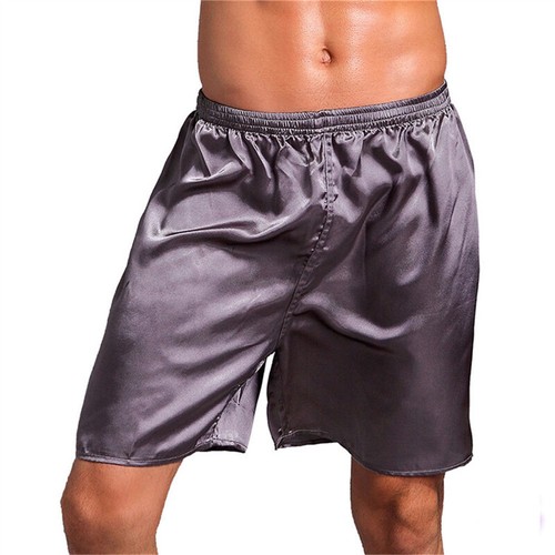 Men's Satin Silk Boxers Shorts Sleepwear Underwear Nightwear Pyjamas Hot Pants - Picture 12 of 15
