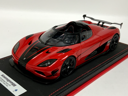 1/18 AutoArt Koenigsegg Agera RS Chili Red / Carbon Fiber 79022 Leather Base
