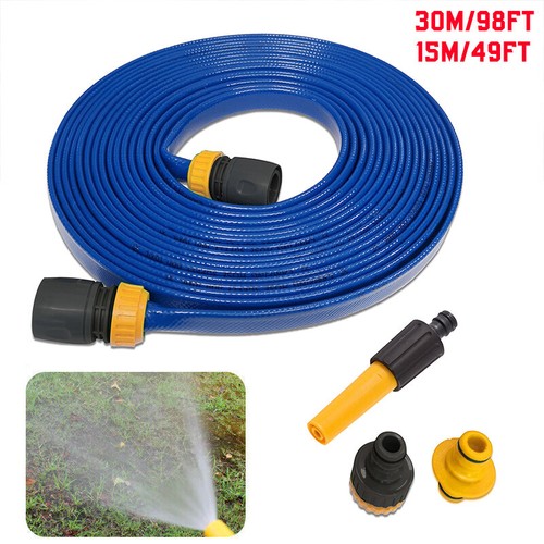 15M/30M Flat Food Grade Water Hose Pipe & Connectors For Caravan Motorhome Boat - Picture 14 of 18