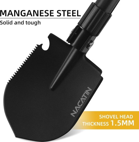 Folding Shovel Camping Military Survival Shovel Portable Tool for Camping Hiking - Picture 5 of 8