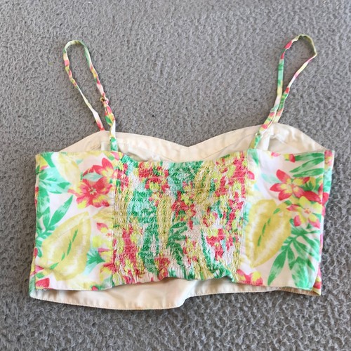 American Eagle Boho Top Damen Small Floral Tank Cropped Spaghettiträger Preppy - Bild 10 von 16