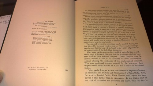 Applied Mechanics, HF Girvin, 6th Printing, 1948, Internat'l Textbook.- Vintage - Foto 5 di 11