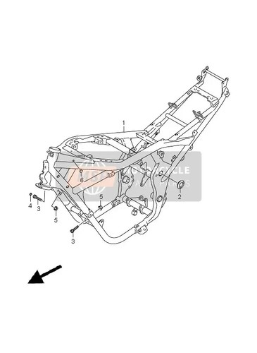 SUZUKI BANDIT GSF650 GSF 650 K6 ABS FRAME CRADLE ENGINE SUB FRAME BOLTS 2006 - Bild 6 von 8