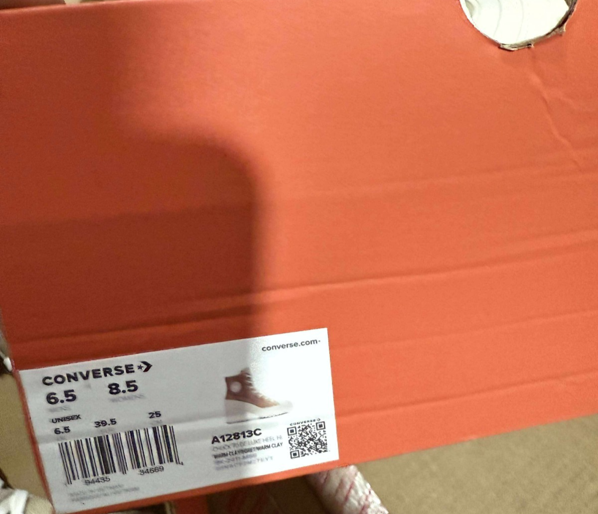 TAGLIA 8 5 DONNA NUOVE Converse Chuck 70 De Luxe tacco plateau pony hair A12813C